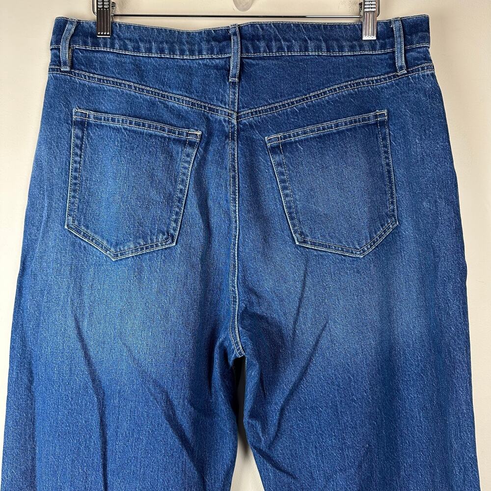 LOFT Wide Leg Jeans Womens 32/14 Blue High Rise Denim NWT Festival Baggy Indie - Picture 6 of 11